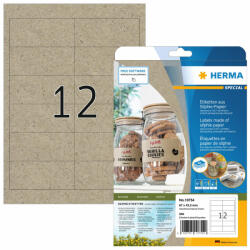  Herma No. 10754 natúr barna színű 97 x 42, 3 mm méretű, univerzálisan nyomtatható, környezetbarát öntapadós etikett címke, permanens ragasztóval A4-es íven - kiszerelés: 240 címke / 20 ív