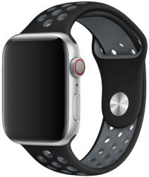 Apple Watch fekete-szürke sport szilikon szíj 38/40/41/42 (series10)mm