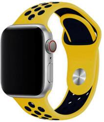 Apple Watch sárga-sötétkék sport szilikon szíj 42/44/45/49mm