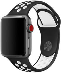 Apple Watch fekete-fehér sport szilikon szíj 38/40/41/42 (series10)mm