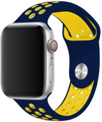 Apple Watch kék-sárga sport szilikon szíj 38/40/41/42 (series10)mm