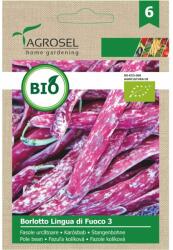 AGROSEL Seminte BIO Fasole Borlotto Lingua di Fuoco 3, 10 g, Agrosel