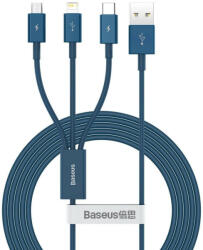 Baseus Cablu de date USB - Compatibil cu Mufa Lightning, Baseus Superior, Fast Charging 3.5A, Lungime 1.5m, Albastru
