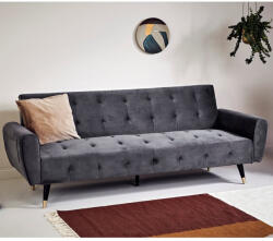  Canapea Glamour 219x84x81 cm Rabatabila Dark Grey (C90) Canapea