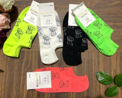 aura. via női szines mintás boka zokni 5pár/cs (ND7963)