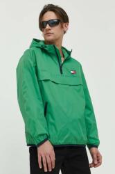 Tommy Jeans rövid kabát férfi, zöld, átmeneti - zöld S - answear - 41 990 Ft