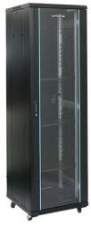 Dateup Cabinet Metalic Dateup 22U 600 x 600, montare pe podea, usa din sticla, panouri laterale detasabile si securizate Negru (MS2.6622.9001)