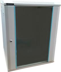 Dateup Cabinet Metalic Dateup 15U 600 x 600, montare pe perete, usa din sticla, panouri laterale detasabile si securizate Gri (MP.6615.9000)
