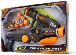 Lanard Toys Pistol Dragon Fire cu 6 bile din burete, Blackfire, Lanard Toys