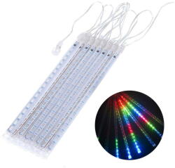 Maclean Lumini LED solare Maclean, lungime 2, 4 m, 144 LED-uri, 8 țurțuri RGB, mod țurțuri care căde, baterie Li 800 mAh, MCE412 (MCE412) - pcone