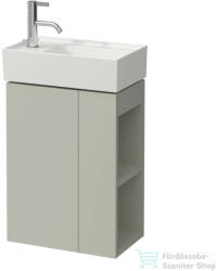 Laufen Kartell By Laufen alsószekrény balos ajtóval, jobb oldali nyitott polccal H815335 kézmosóhoz, Kavics szürke H4075170336411 (H4075170336411)