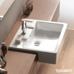 Duravit Vero félig beépíthető kerámia mosdó 55x47 cm, WonderGliss bevonattal 03145500001 (03145500001)
