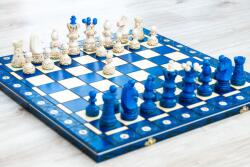  Királyi fa sakk-készlet (kék)
