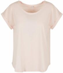 Build Your Brand Tricou cu spatele prelungit pentru femei - Roz | XL (BY036-1000343563)