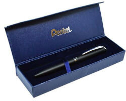 Pentel Rollertoll, 0, 35 mm, rotációs, fekete tolltest, PENTEL "EnerGel BL-2007" kék (BL2007A-AK)