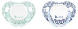 BIBS - Set 2 suzete Boheme Latex, tetina rotunda, 0 luni +-Baby Blue/Island Sea