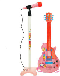 Reig Musicales Set chitara si microfon roz Hello Kitty (RG1509) - drool Instrument muzical de jucarie
