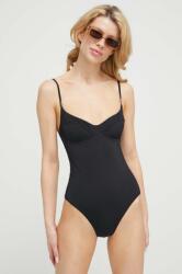 Calvin Klein egyrészes fürdőruha fekete, puha kosaras - fekete XS - answear - 50 990 Ft