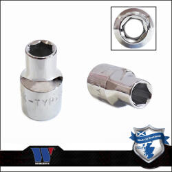 Welzh Werkzeug Lok-Typ Dugókulcs - crowafej 3/8" 10 mm 6 lap alacsony - Welzh (1233-3-WW)