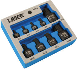 Laser Tools Rátűzőkulcs, gépi XZN (spline) M4-M18 9 db-os - extra alacsony (LAS-6725)