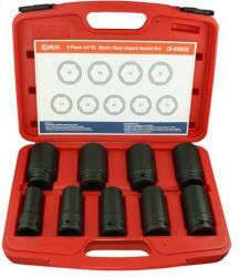 Genius Tools Légkulcsfej készlet 3/4" 9 db 19-36 mm metrikus hosszú 6 l. Genius (IS-609DE)