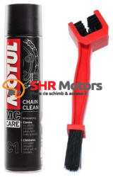 Motul C1 Chain Clean 0.4L + Perie curatat lant