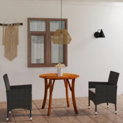 vidaXL Set de masă pentru grădină, 3 piese, maro (3071733)