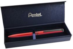 Pentel Rollertoll, 0, 35 mm, rotációs, matt piros tolltest, PENTEL EnerGel BL-2507 kék (PENBL2507B) - papirdepo