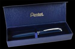 Pentel Zseléstoll, 0, 35 mm, rotációs, diplomatakék tolltest, PENTEL EnerGel BL-2007 fekete, ajándék kék betéttel (PENBL2007C)