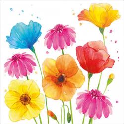 Ambiente Colorfoul Summer Flowers papírszalvéta 33x33cm, 20db-os - szep-otthon