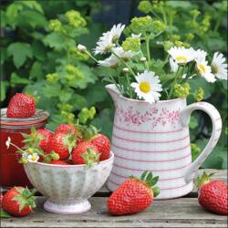 Ambiente Sweet strawberries papírszalvéta 33x33cm, 20db-os - szep-otthon