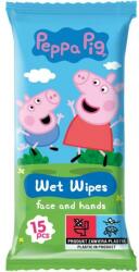 Peppa Pig Șervețele umede cu aromă de căpșuni, 15 buc. - Peppa Pig Wet Wipes Face and Hands 15 buc