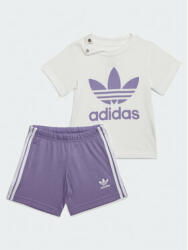 adidas Set tricou și pantaloni scurți sport Trefoil Shorts Tee Set IB8641 Violet Regular Fit