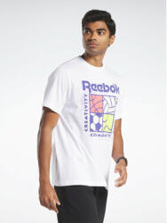 Reebok Tricou Reebok Graphic Series T-Shirt HM6250 Alb Relaxed Fit
