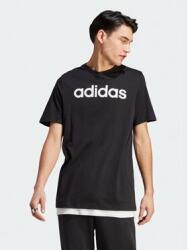 Adidas Tricou Essentials Single Jersey Linear Embroidered Logo T-Shirt IC9274 Negru Regular Fit