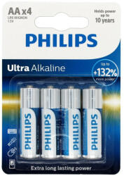 Philips Ultra Alkaline AA LR6 Ceruza Elem x 4 db (PU-LR6-B4)