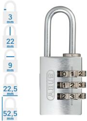 ABUS 724/20 számzáras lakat - Ezüst (10052675-01)