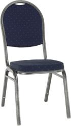 TEMPO KONDELA Scaun, stivuibil, textil albastru închis/gri cadru, JEFF 2 NEW