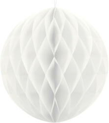 PartyDeco Méhsejt lampion dekoráció, fehér - 30cm, gömb (LUFI338587)