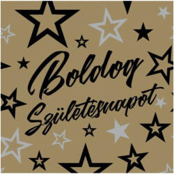  Szalvéta 33x33cm Boldog Születésnapot, 20db, Elegáns (LUFI585139)