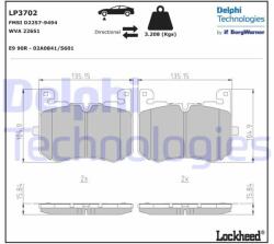 DELPHI set placute frana, frana disc DELPHI LP3702 (LP3702)