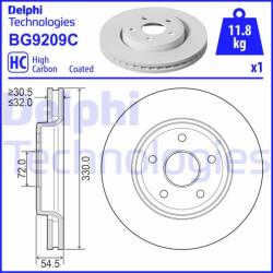 DELPHI Disc frana DELPHI BG9209C (BG9209C) - automobilus