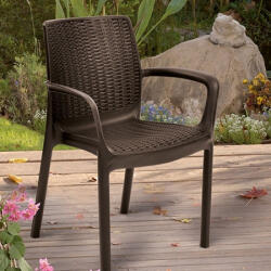 Keter Scaun de gradina plastic Keter model Bali maro cotiere spatar confortabil rezistent la UV si intemperii dimensiuni 55x60x83 cm (230670)