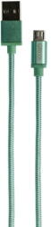 Grixx Cablu date GRIXX - Micro USB to USB, impletit, lungime 1m - verde (GRCAMUSBFGN01)