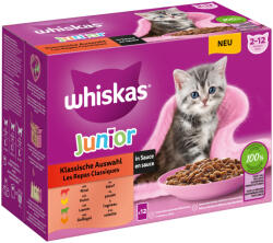 Whiskas 12x85 g Whiskas Junior klasszikus válogatás szószban nedves macskatáp