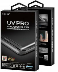 X-One Folie Protectie Ecran X-One pentru Samsung Galaxy S21 Ultra 5G, Sticla securizata, Full Face, Full Glue, UV Glue (fol/XOne/S21U/TGL/UV) - vexio