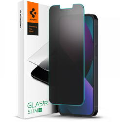 Spigen Folie Protectie Ecran Spigen Slim pentru Apple iPhone 13 Pro Max/ Apple iPhone 14 Plus, Sticla securizata, Full Face, Full Glue, PRIVACY, Neagra AGL03384 (SPN1988)