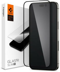 Spigen Folie Protectie Ecran Spigen FC Glass pentru Apple iPhone 14 Pro, Sticla securizata, Full Face, Full Glue, Neagra (fol/ec/spi/ai1/st/fu/fu/ne) - vexio