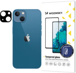 WZK Folie Protectie Camera spate WZK pentru Apple iPhone 14 / Apple iPhone 14 Plus, Sticla securizata, Full Glue, 9H, Neagra (folie/ca/wzk/ai1/st/fu/9h/ne)