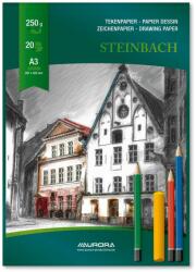 Aurora Bloc desen A3, 20 file - 250g/mp, AURORA Steinbach - carton alb (BL18) - vexio
